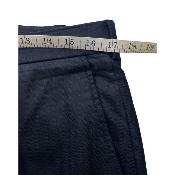 11-37 BROOKS BROTHERS Men's Trousers Fitzgerald Pin Stripe Black Size 42R/W36 - Picture 9 of 10
